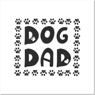 Hand written ''DOG DAD'' text Posters and Art